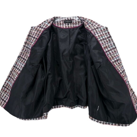 TALBOTS Adele Tweed Jacket Multi Colorful Metallic PLUS Size 24W - Picture 8 of 10